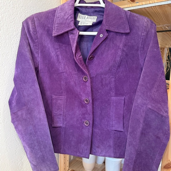 Daniel Hechter Jackets & Blazers - Daniel Hechter Violet Suede Blazer